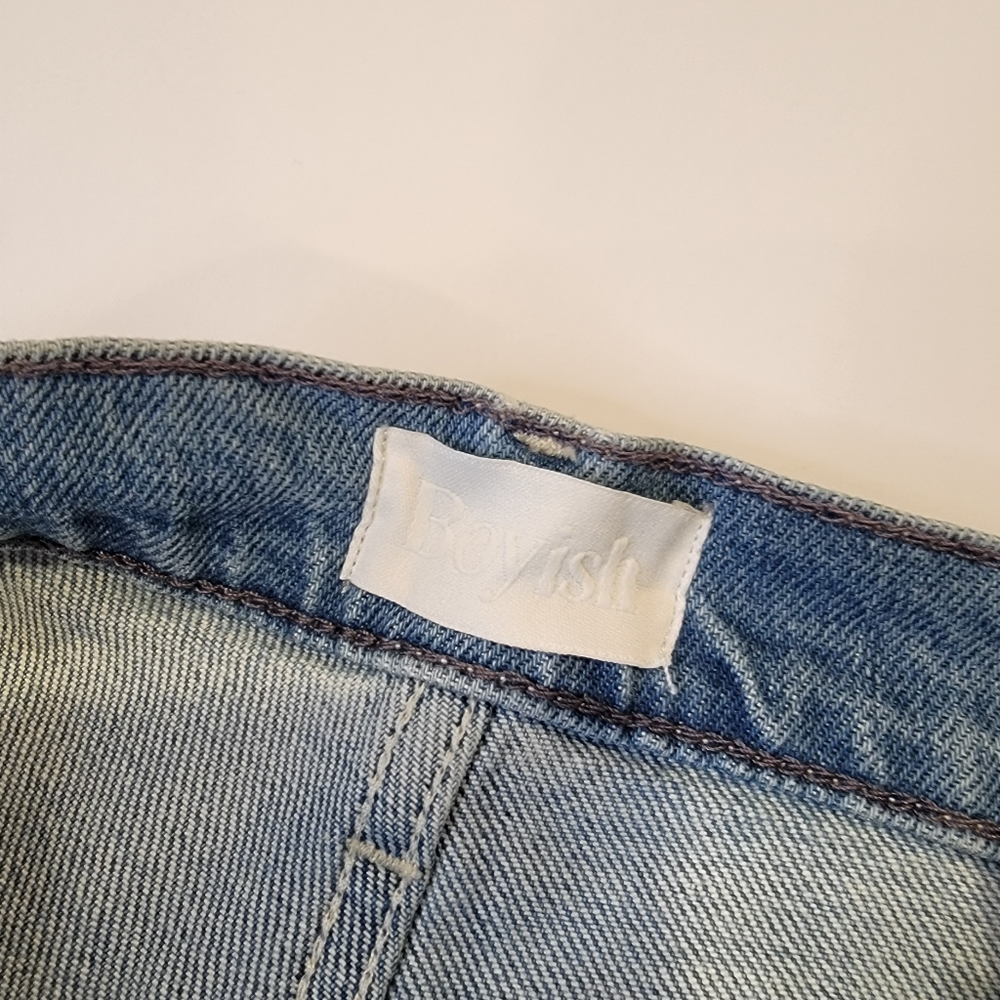 Boyish Denim The Ricky Flare Jean High Rise Light Wash Distressed Size 25 NEW! - Picture 10 of 15